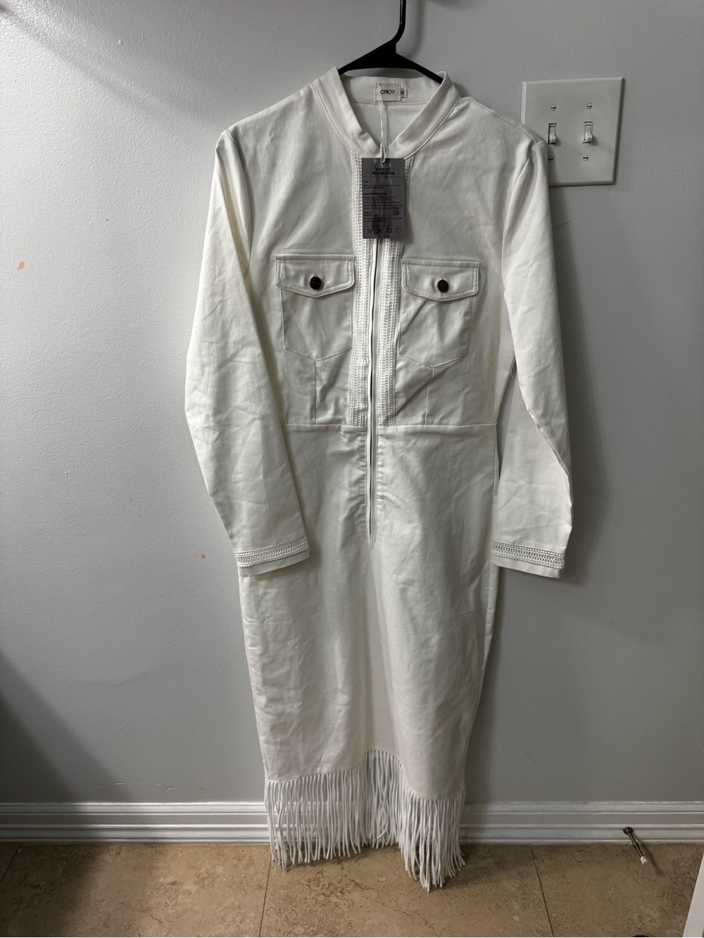 White Midi Western Dress